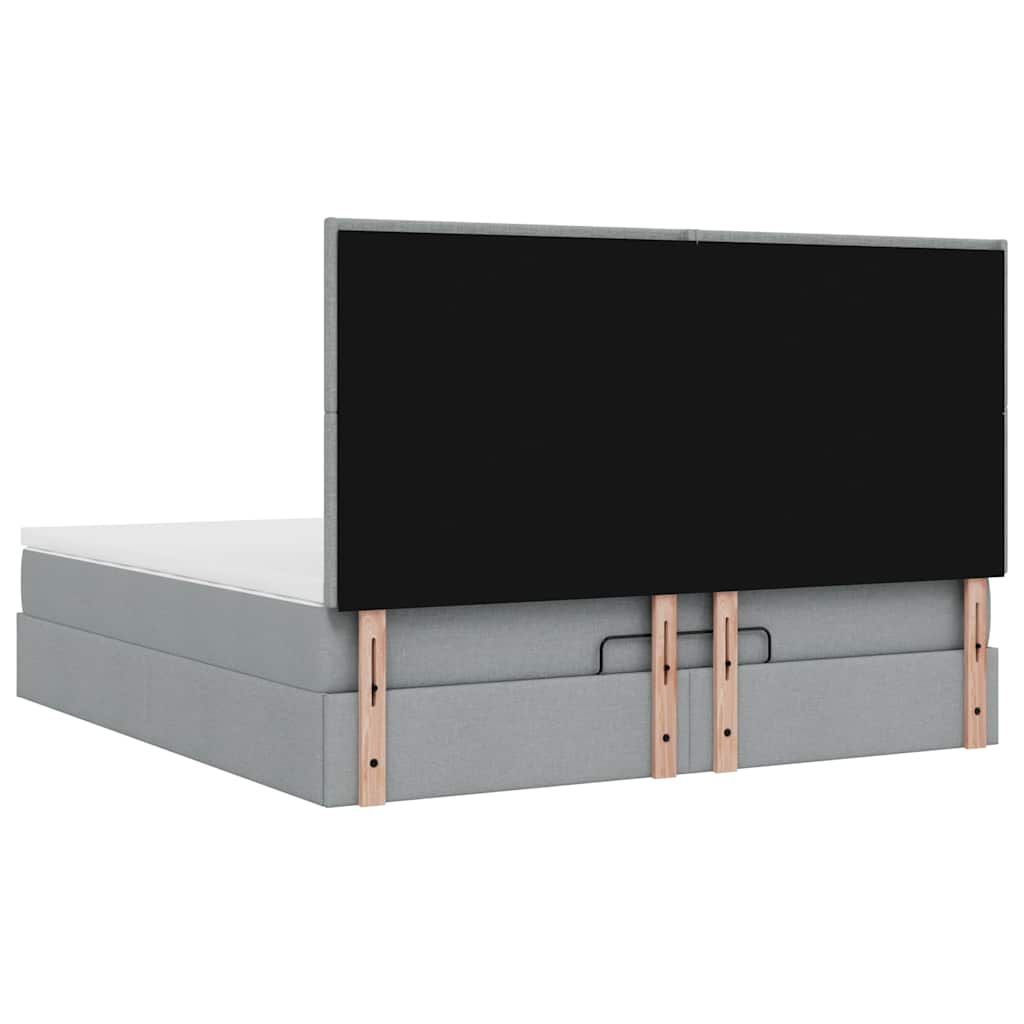 Struttura Letto Pouf con Materasso 180x200 cm in Tessuto | homemem39