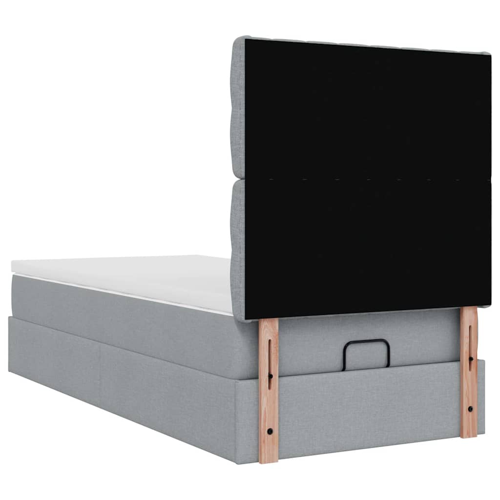 Struttura Letto Pouf con Materasso 80x200 cm in Tessuto | homemem39