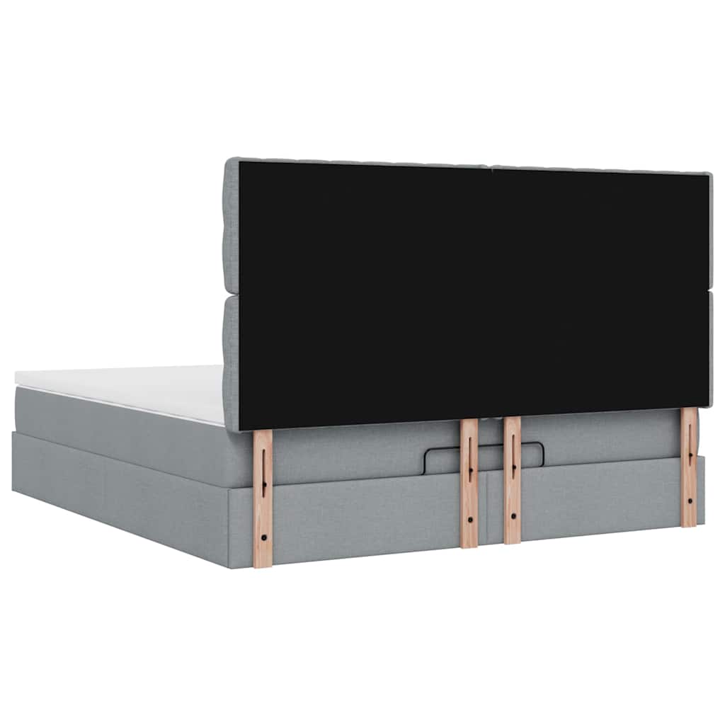 Struttura Letto Pouf con Materasso 180x200 cm in Tessuto | homemem39