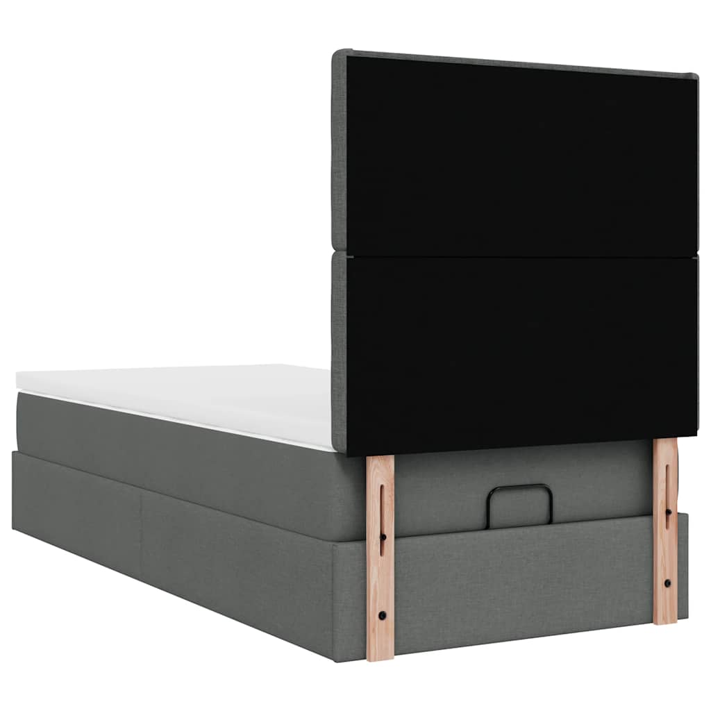 Struttura Letto Pouf con Materasso 180x200 cm in Tessuto | homemem39