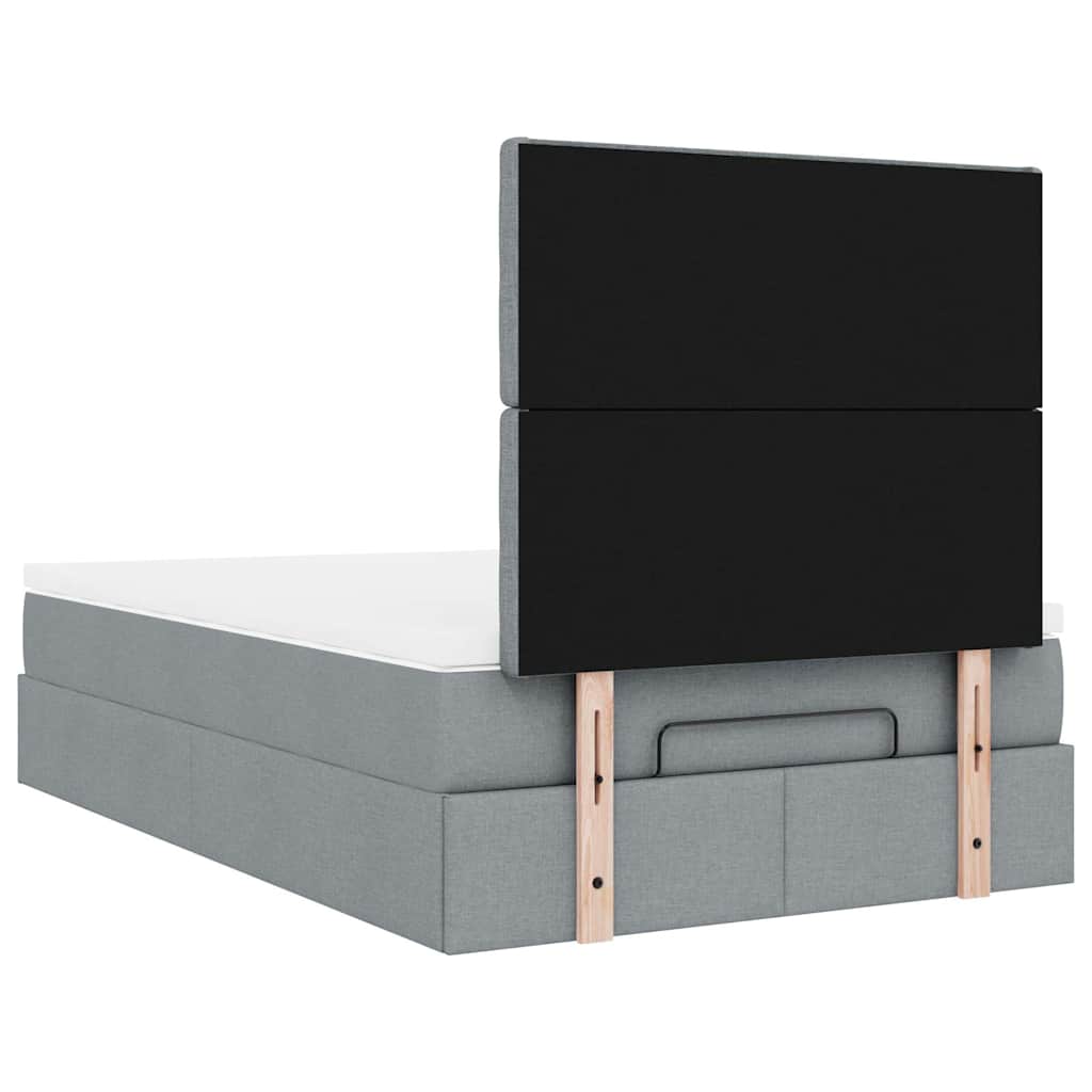 Struttura Letto Pouf con Materasso 120x190 cm in Tessuto | homemem39