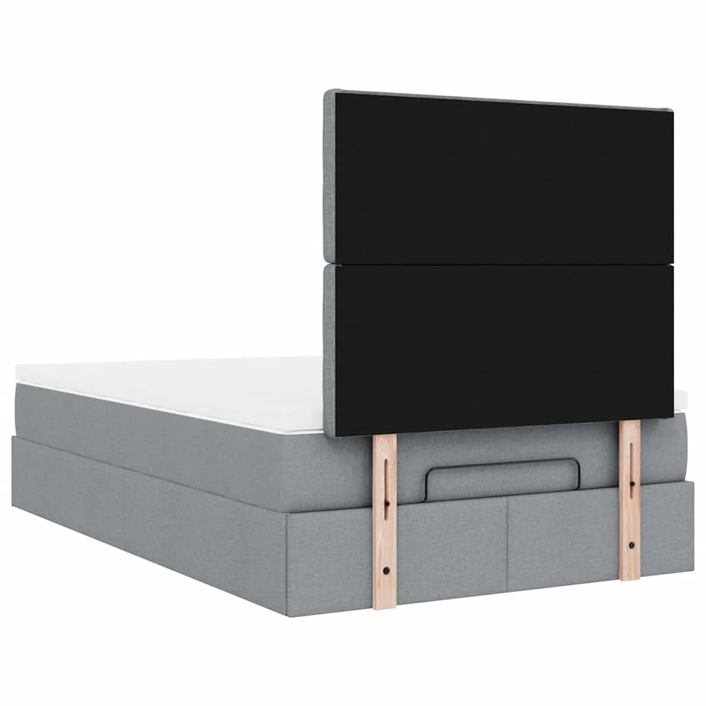Struttura Letto Pouf con Materasso 120x200 cm in Tessuto | homemem39