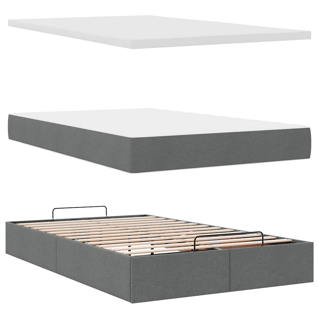 Struttura Letto Pouf con Materassi 120x200 cm Velluto | homemem39