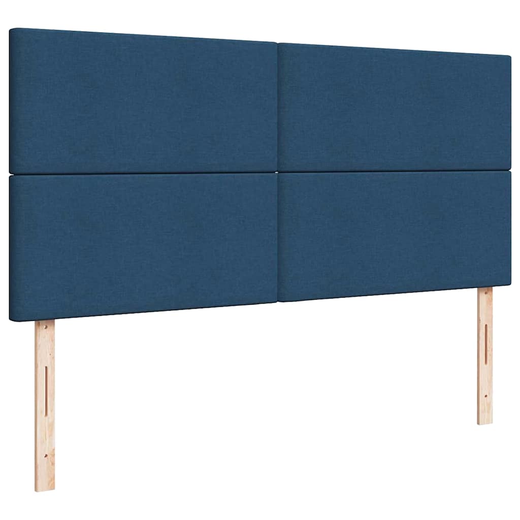 Struttura Letto Pouf con Materassi Blu 180x200cm in Tessuto