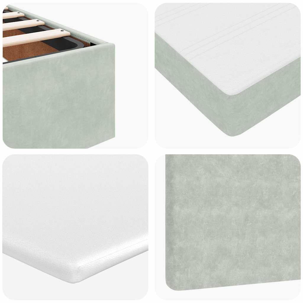 Struttura Letto Pouf con Materassi 200x200 cm Velluto