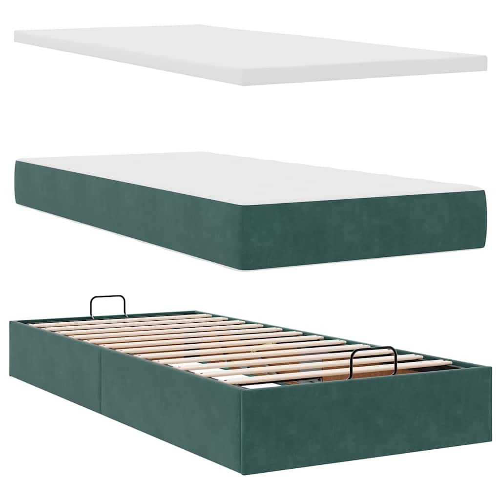 Struttura Letto Pouf con Materassi 180x200 cm Velluto | homemem39
