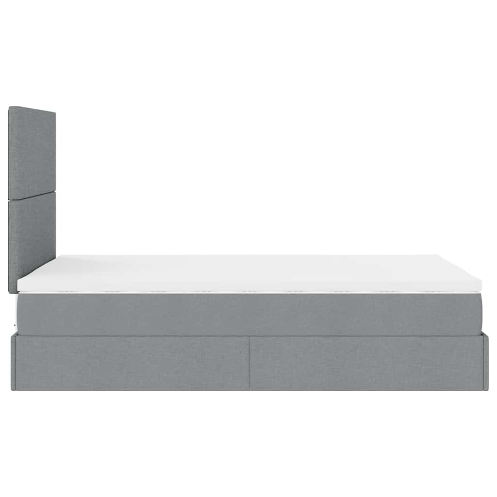 Struttura Letto Pouf con Materasso 120x200 cm in Tessuto | homemem39