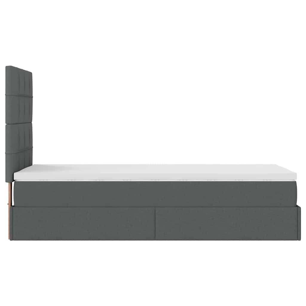 Struttura Letto Pouf con Materasso 100x200 cm in Tessuto | homemem39