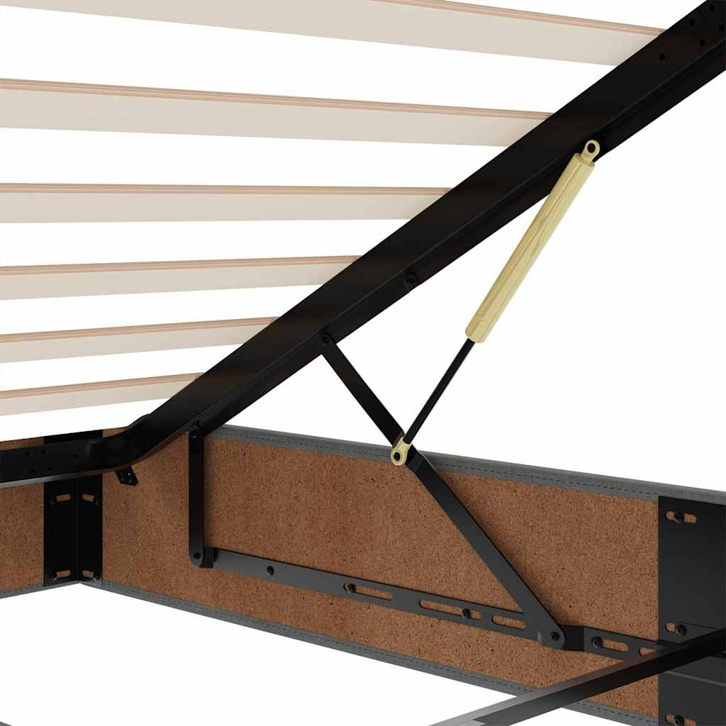 Struttura Letto Pouf con Materasso 120x200 cm in Tessuto