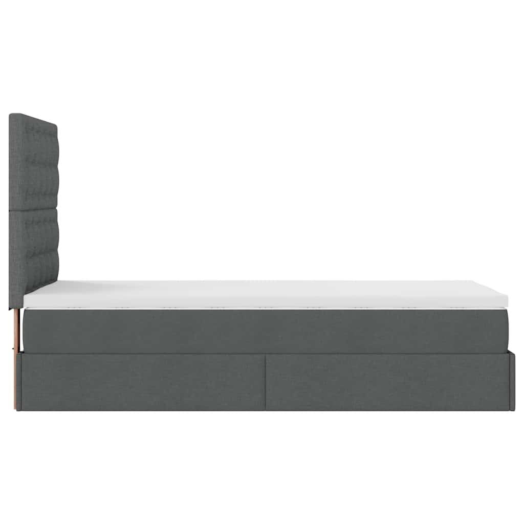 Struttura Letto Pouf con Materasso 100x200 cm in Tessuto | homemem39