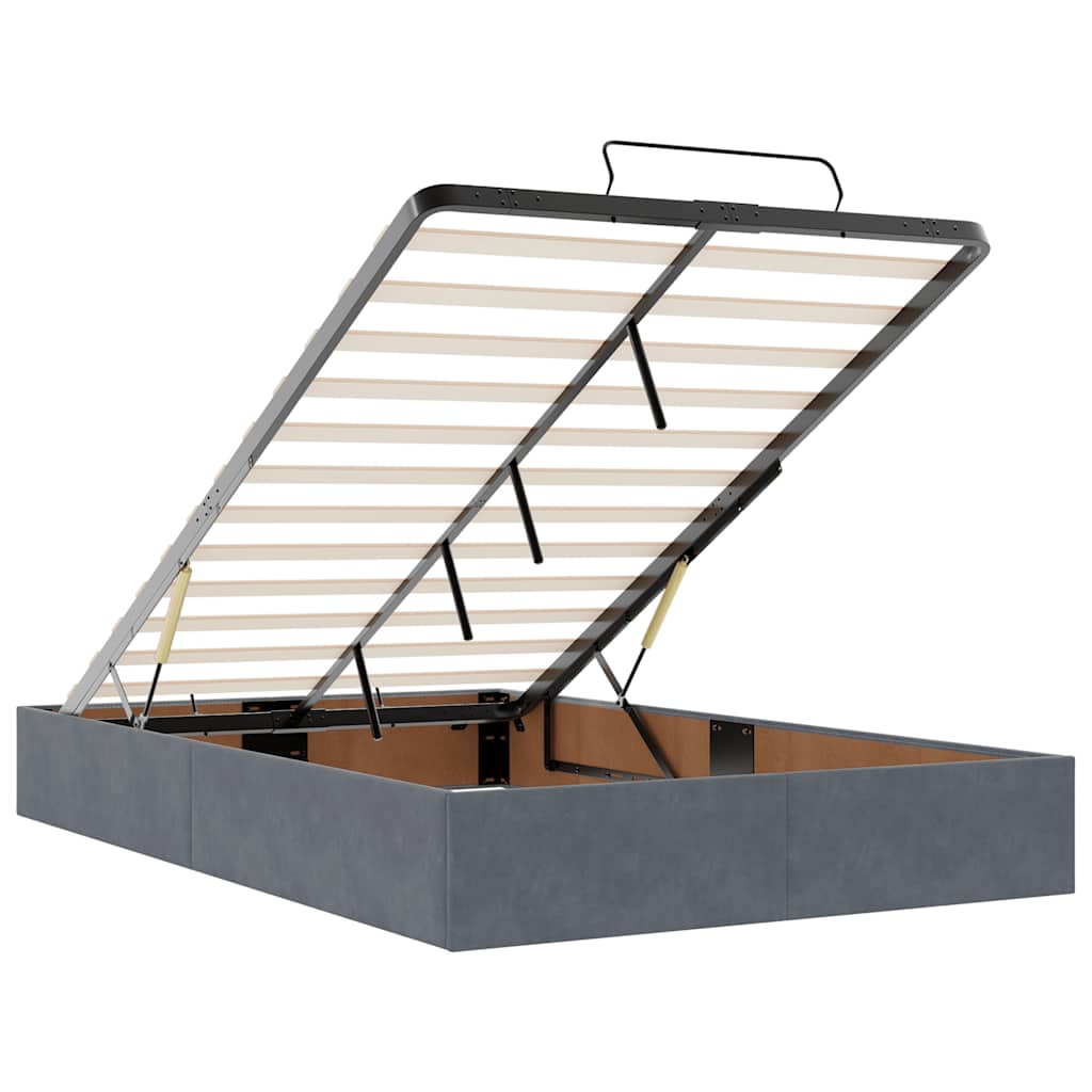 Struttura Letto Pouf con Materassi 120x200 cm Velluto - homemem39