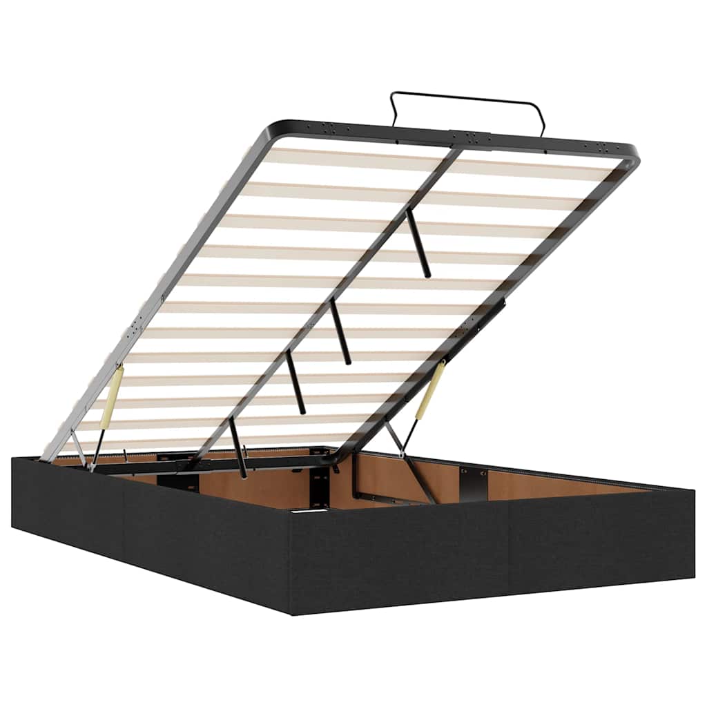 Struttura Letto Pouf con Materassi Nero 120x200 cm Velluto - homemem39