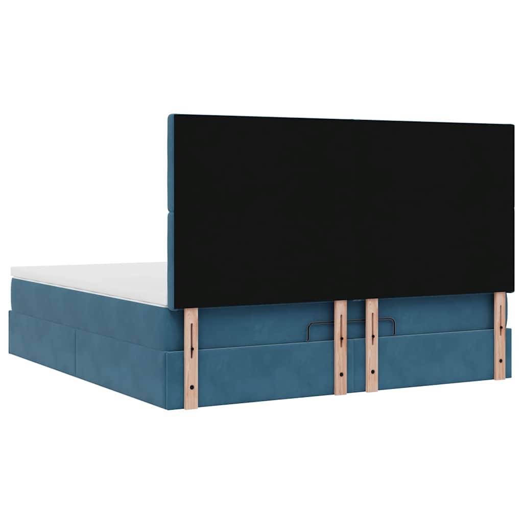Struttura Letto Pouf con Materassi 180x200 cm Velluto | homemem39