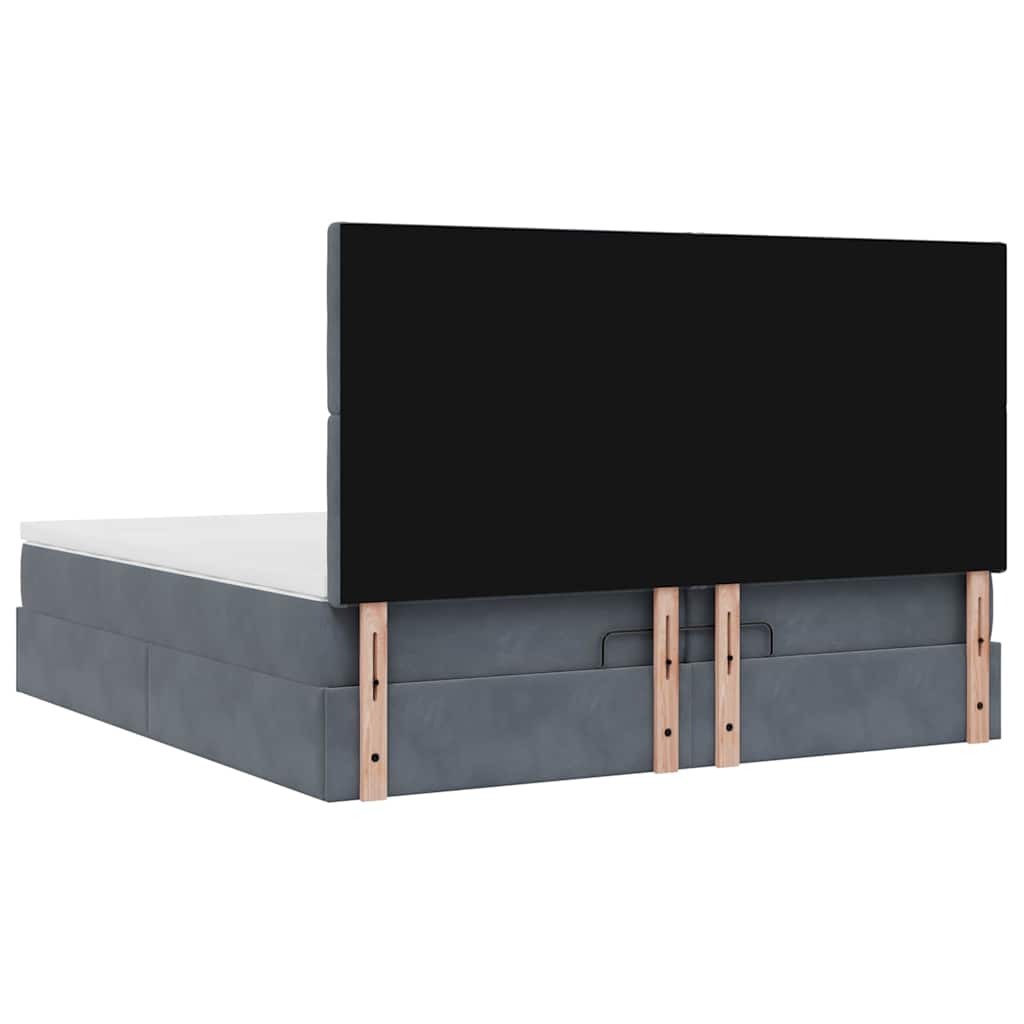 Struttura Letto Pouf con Materassi 200x200 cm Velluto | homemem39