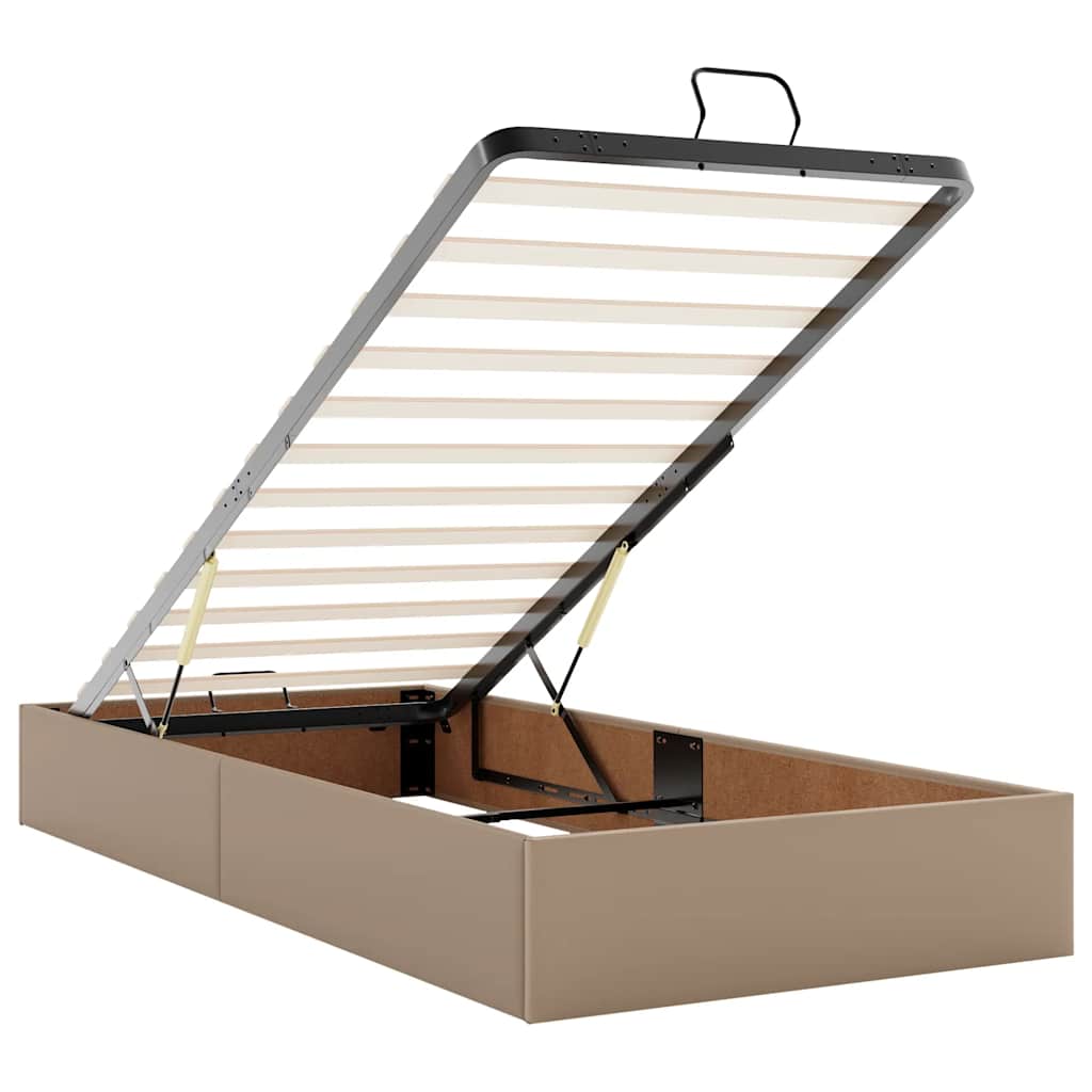 Pouf Letto con Materassi e LED Cappuccino 180x200cm Similpelle | homemem39