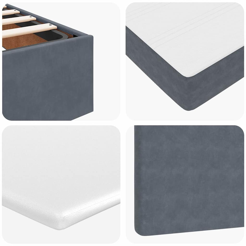 Struttura Letto Pouf con Materassi 200x200 cm Velluto