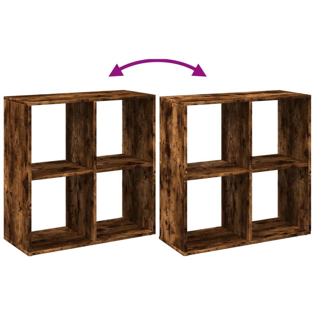 Libreria Divisorio Rovere Fumo 69,5x29x69,5 cm in Truciolato | homemem39