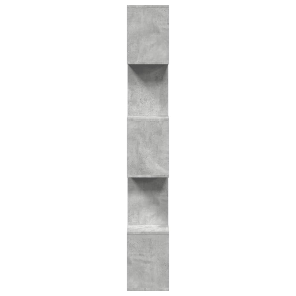 Libreria Divisorio 5Piani Grigio Cemento 70x24x161cm Truciolato | homemem39