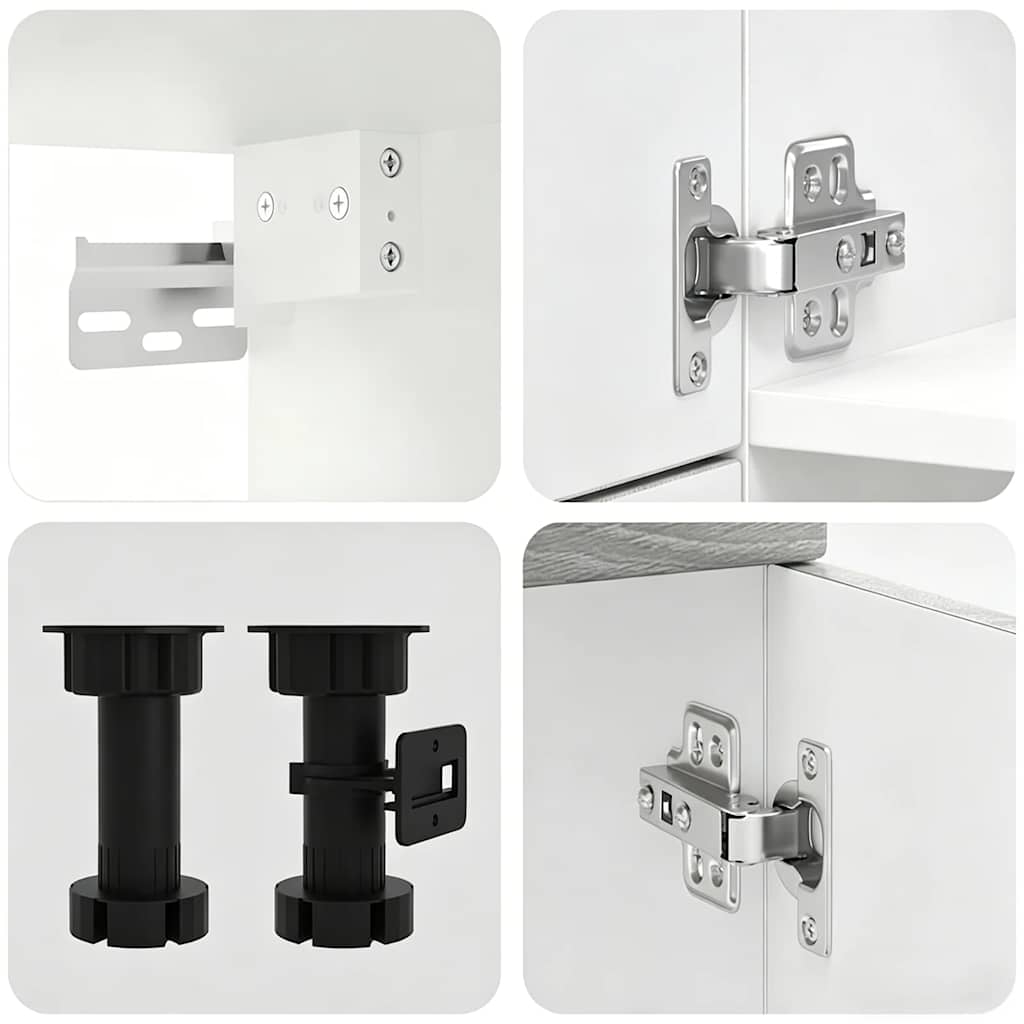 Set Mobili da Cucina 7 pz Kalmar Grigio Sonoma in Truciolato