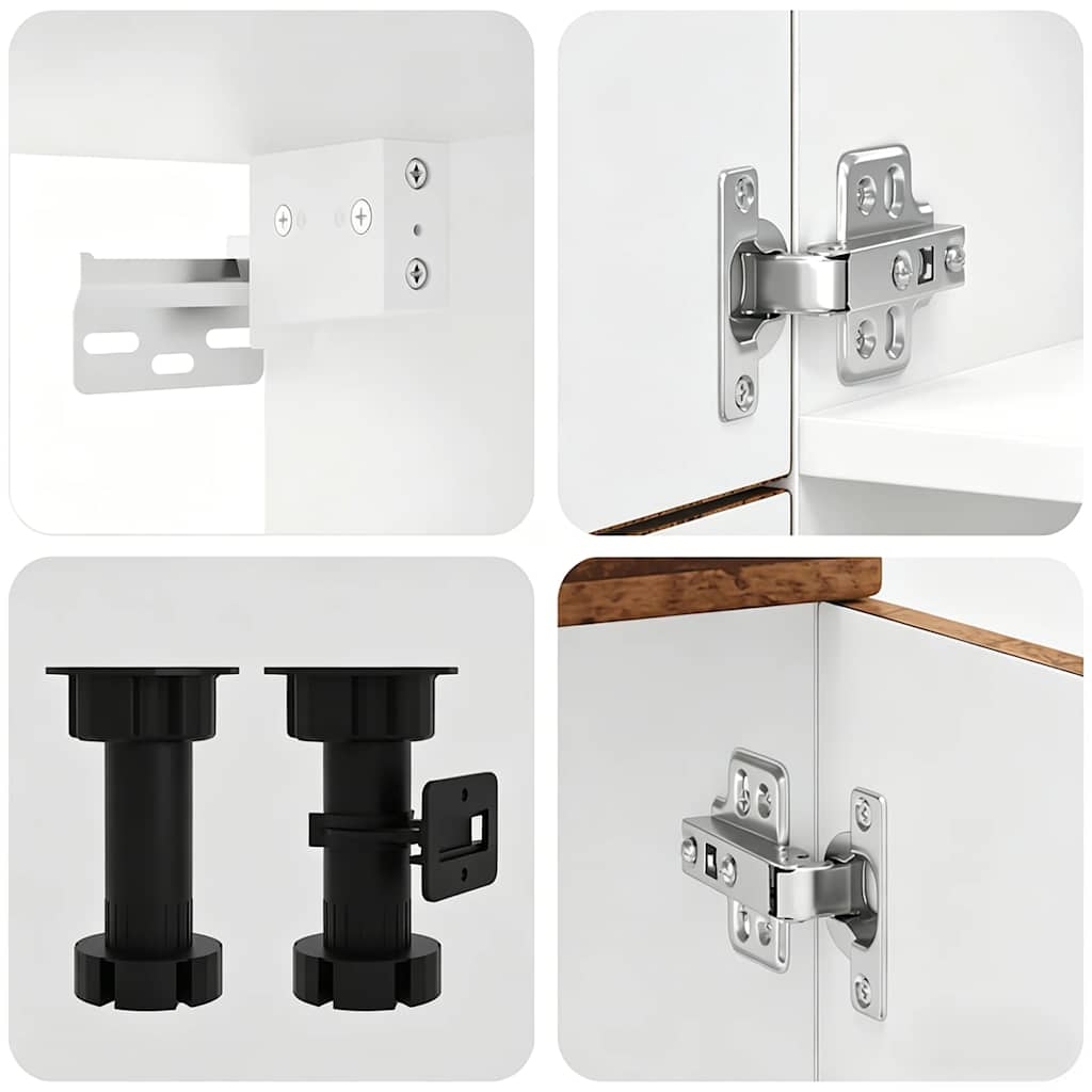 Set Mobili da Cucina 7 pz Kalmar Legno Vecchio in Truciolato