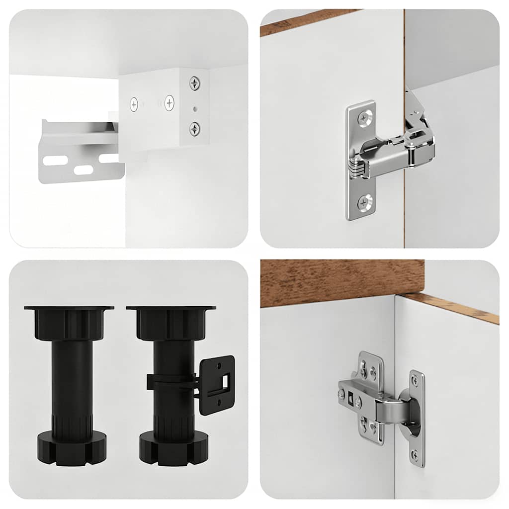 Set Mobili da Cucina 8 pz Kalmar Legno Vecchio in Truciolato