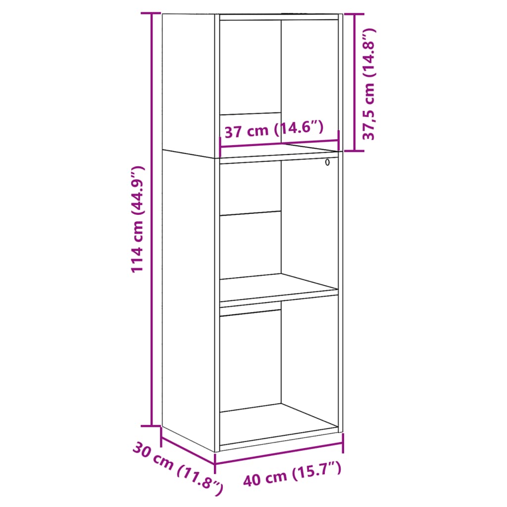 Libreria Rovere Artigianale 40x30x114 cm in Legno Multistrato | homemem39