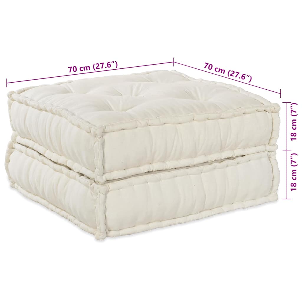 Unità di Divano Modulare 2 pcs Crema 140 x 70 x 36 cm Tessuto