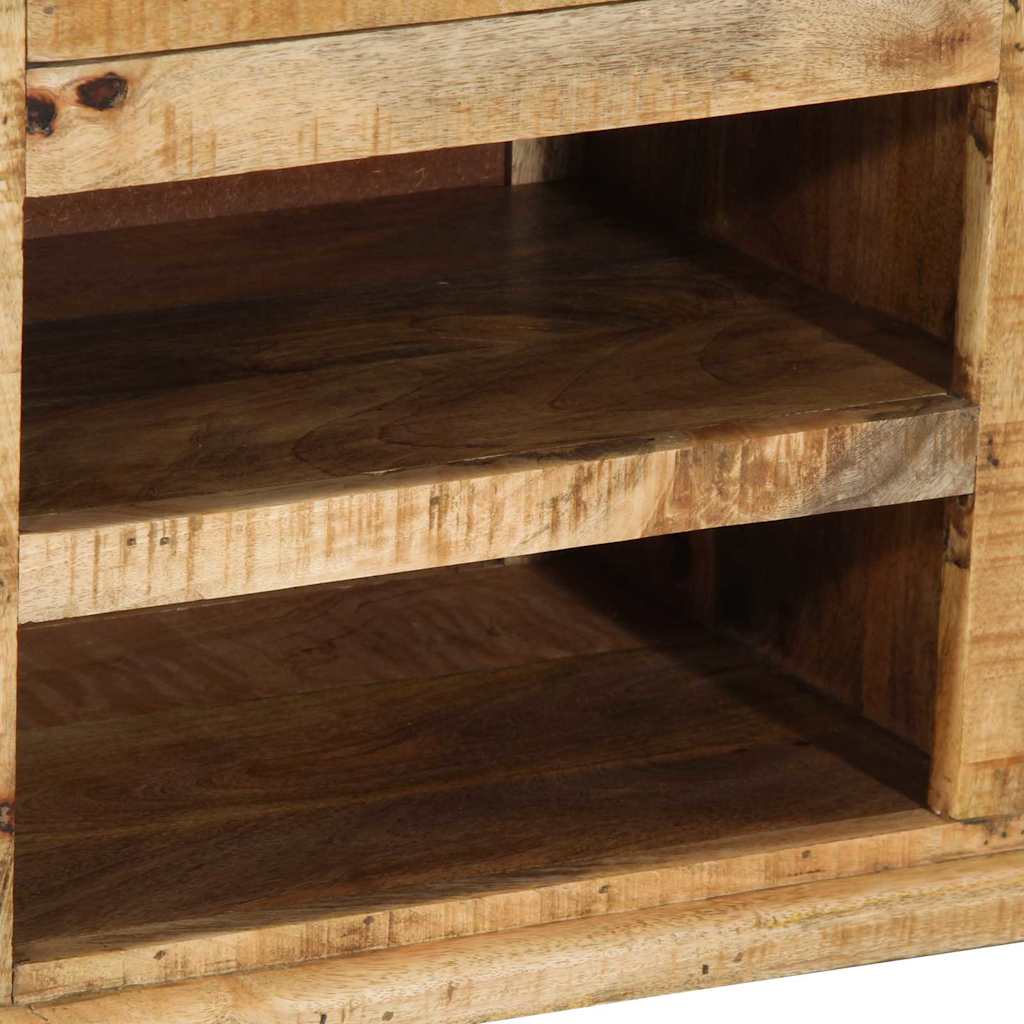 panchina con cassetto Marrone 110 x 35 x 50 cm Mango Grezzo