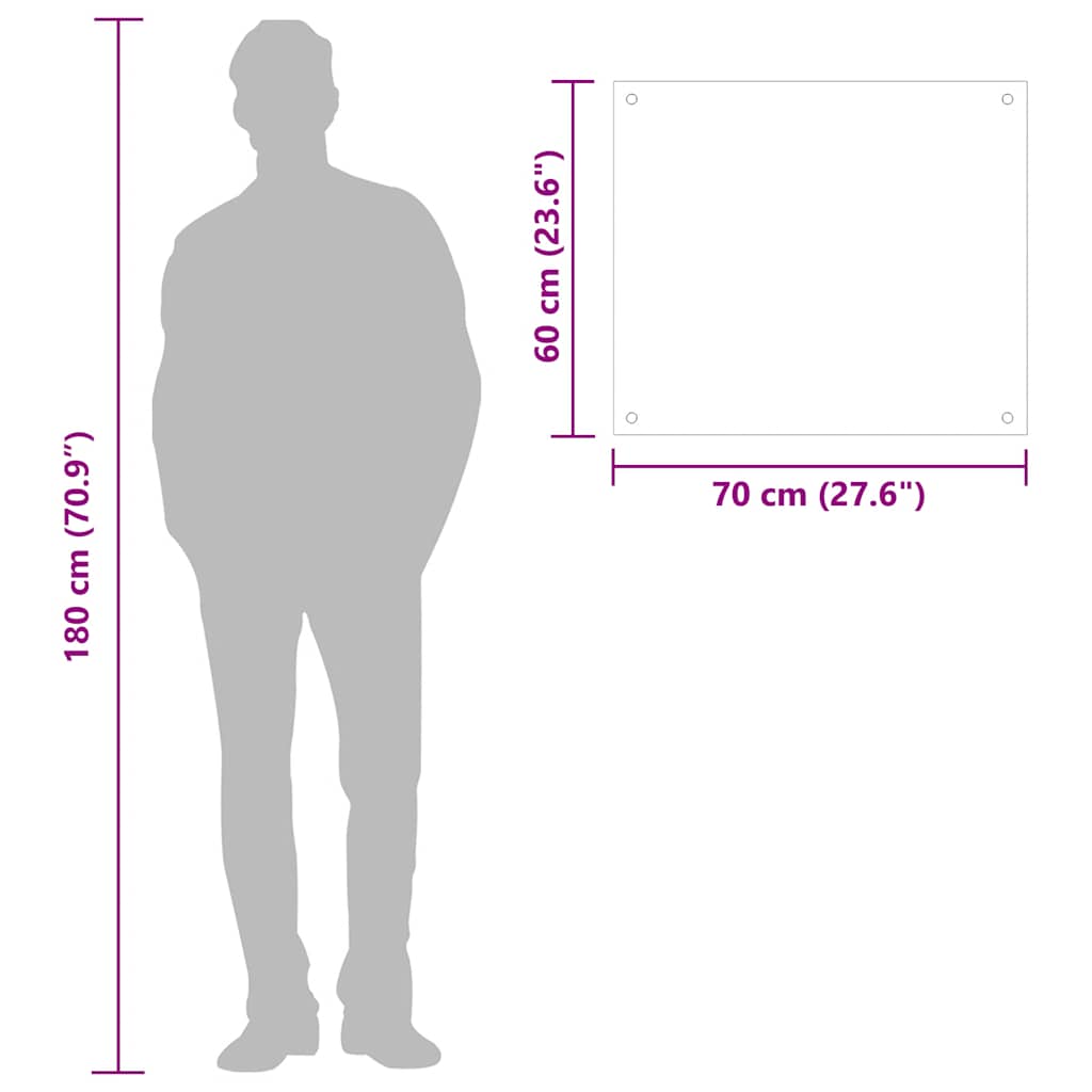 Paraschizzi per Cucina 2 pz Neri 70x60 cm in Vetro Temperato - homemem39