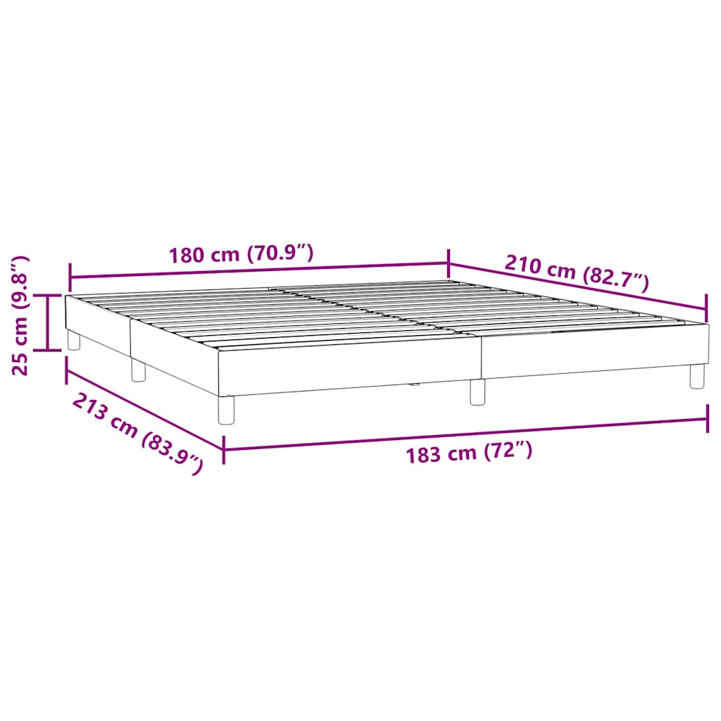 Giroletto a Molle senza Materasso Verde Scuro 180x210cm Velluto | homemem39