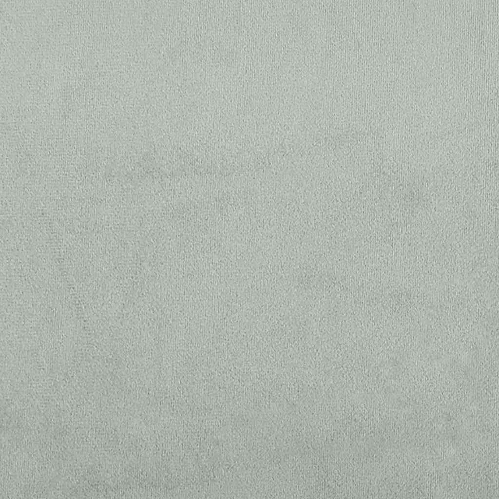 Giroletto a Molle con Materasso Grigio Chiaro 80x220 cm Velluto