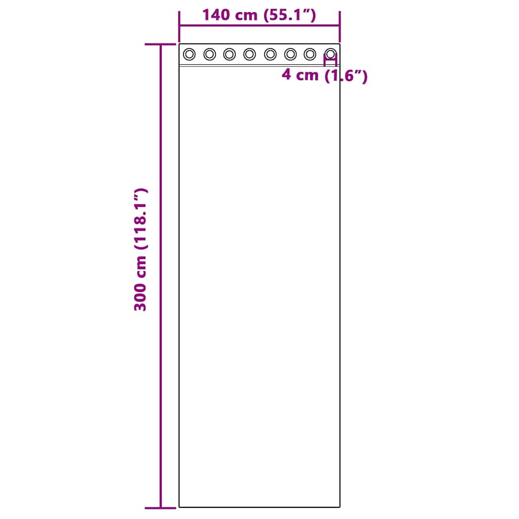 Tende in Voile con Occhielli 2 pz Rosa Chiaro 140x300 cm