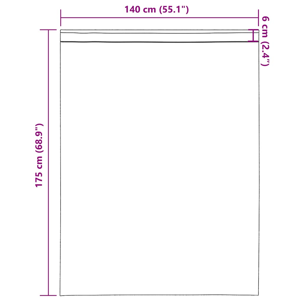 Tende in Voile con Tasche per Aste 2 pz Nero | homemem39