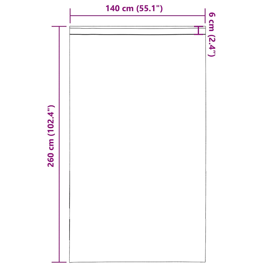 Tende in Voile con Tasche per Aste 2 pz Marrone