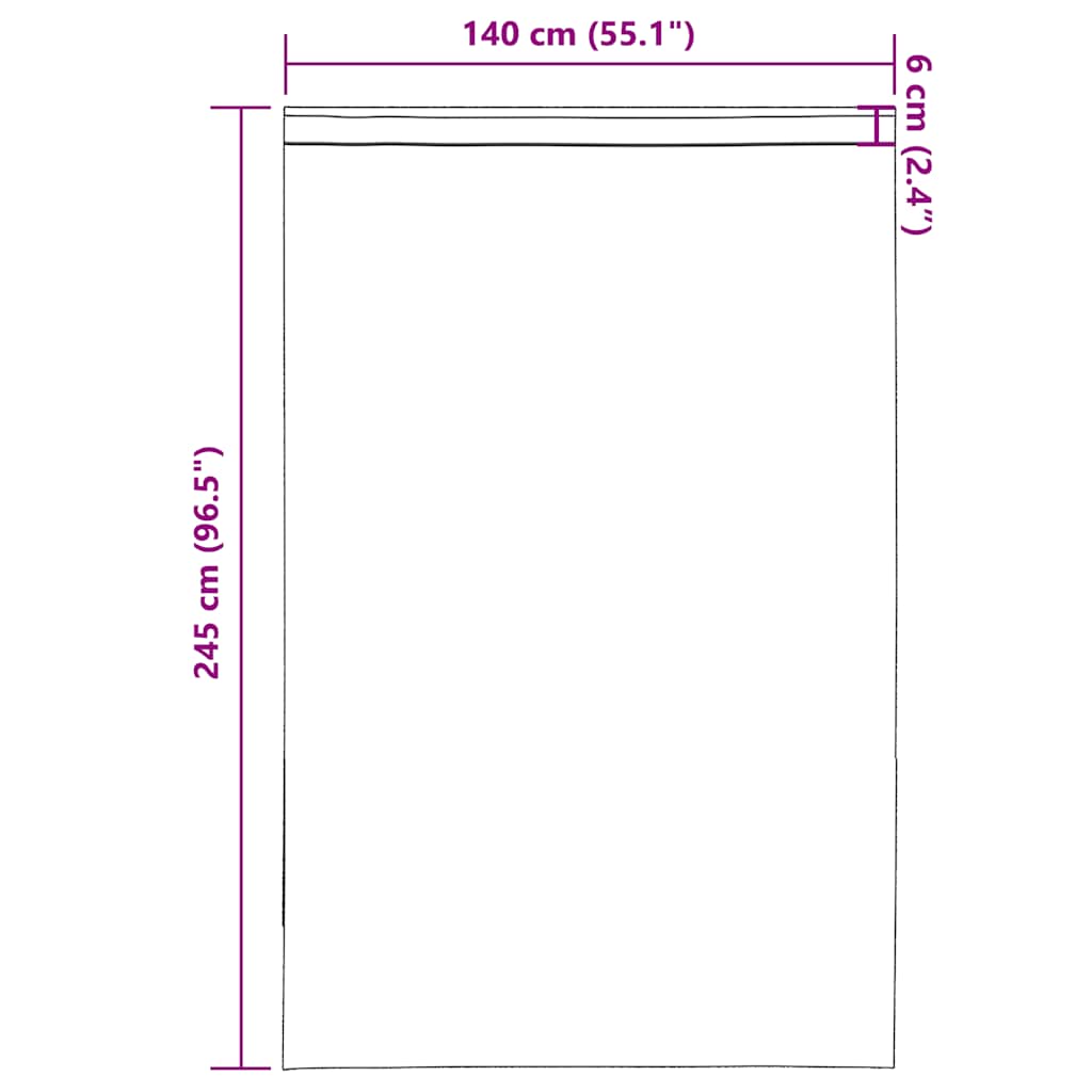 Tende in Voile con Tasche per Aste 2 pz Grigio Chiaro