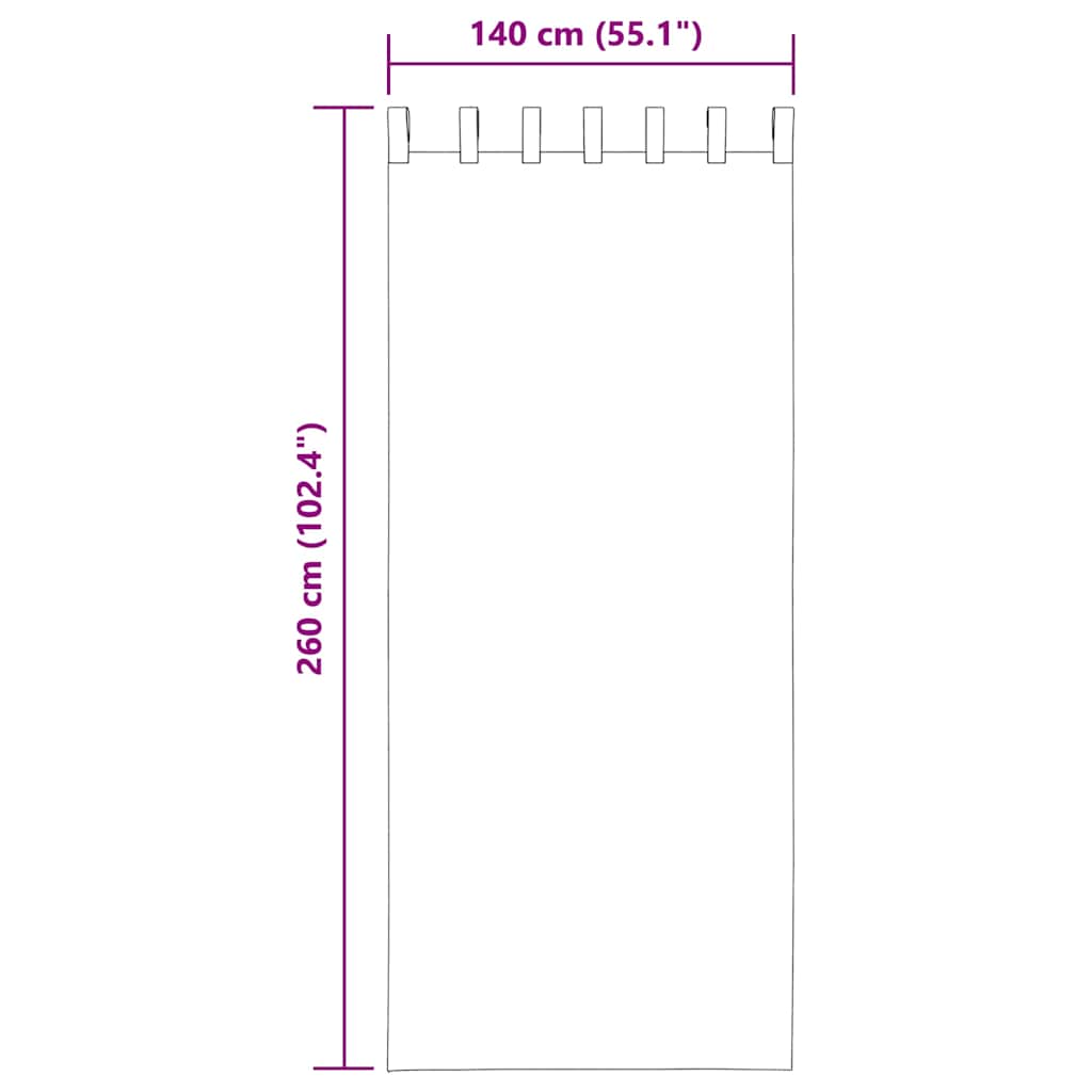 Tende in Voile con Passanti 2 pz Bianco 140x260 cm | homemem39