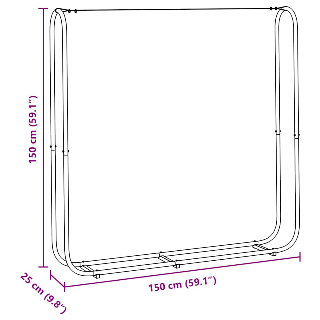 Rastrelliera per Legna 150x25x150 cm in Acciaio Zincato | homemem39