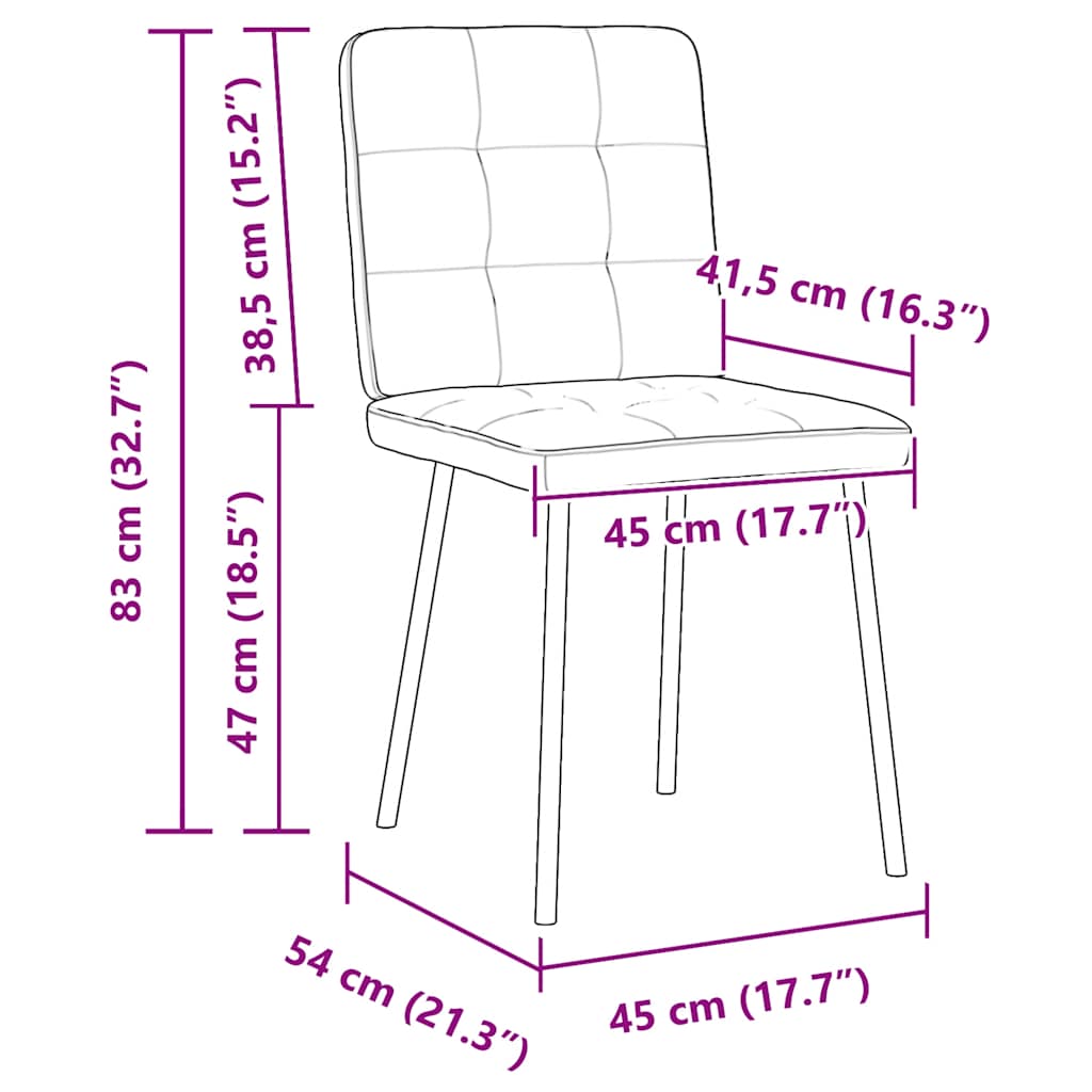 Sedie da Pranzo 4 pz Grigio Chiaro in Velluto | homemem39