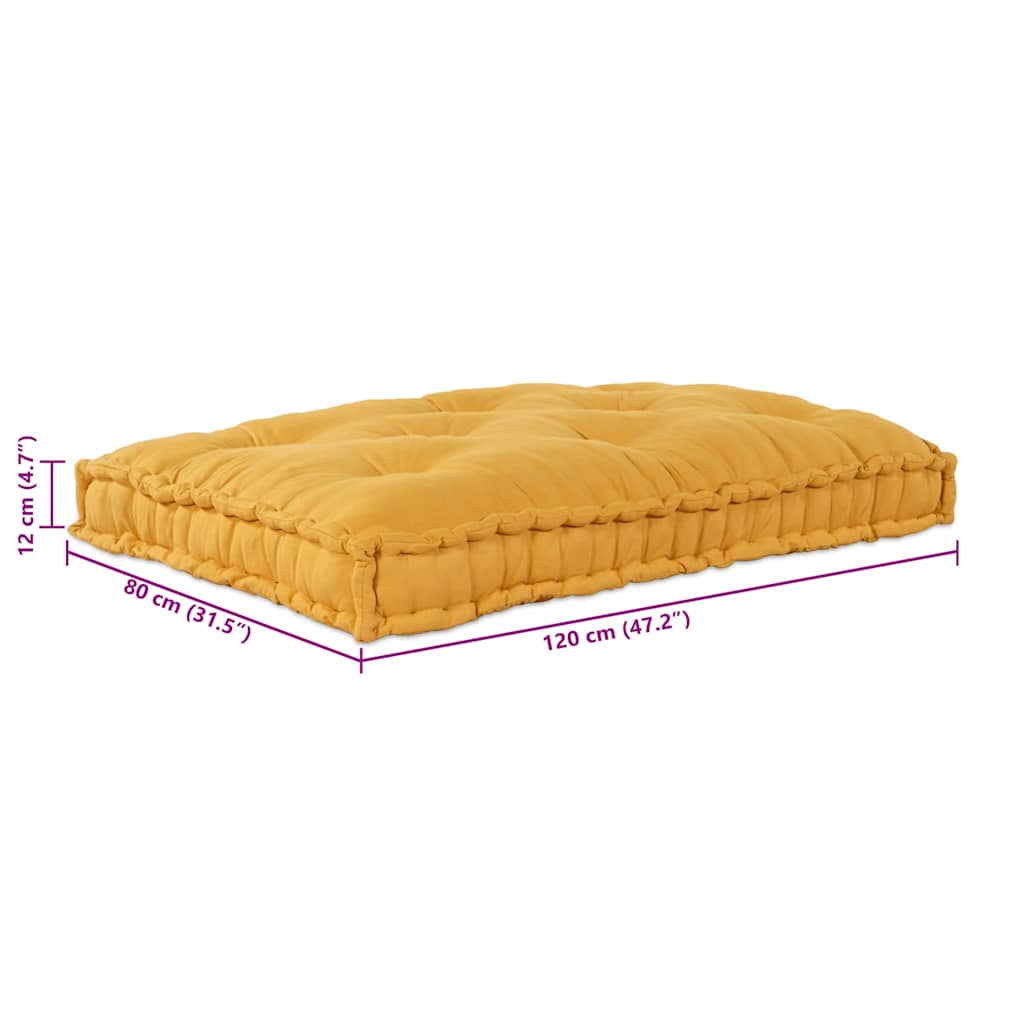 Cuscino per Divano Pallet Giallo 120 x 80 x 12 cm Tessuto | homemem39