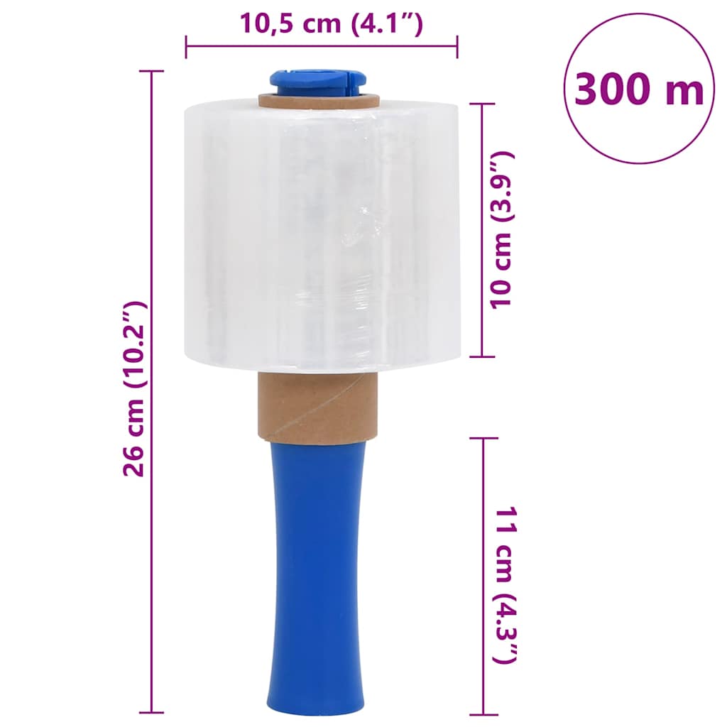 Film Estensibili 10 pz Trasparenti 23 μm 10 cm x 300 m | homemem39