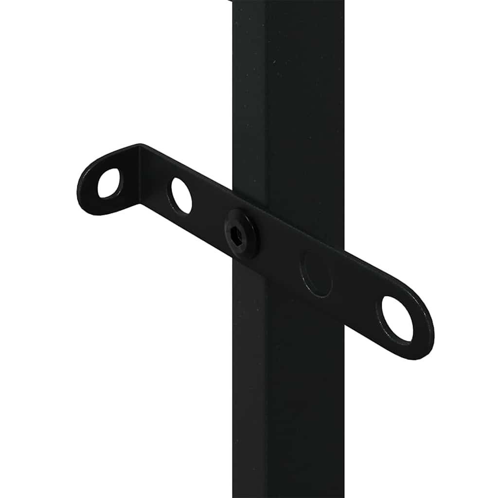 Rastrelliera per Legna da Ardere Nera 100x30x209 cm in Acciaio | homemem39