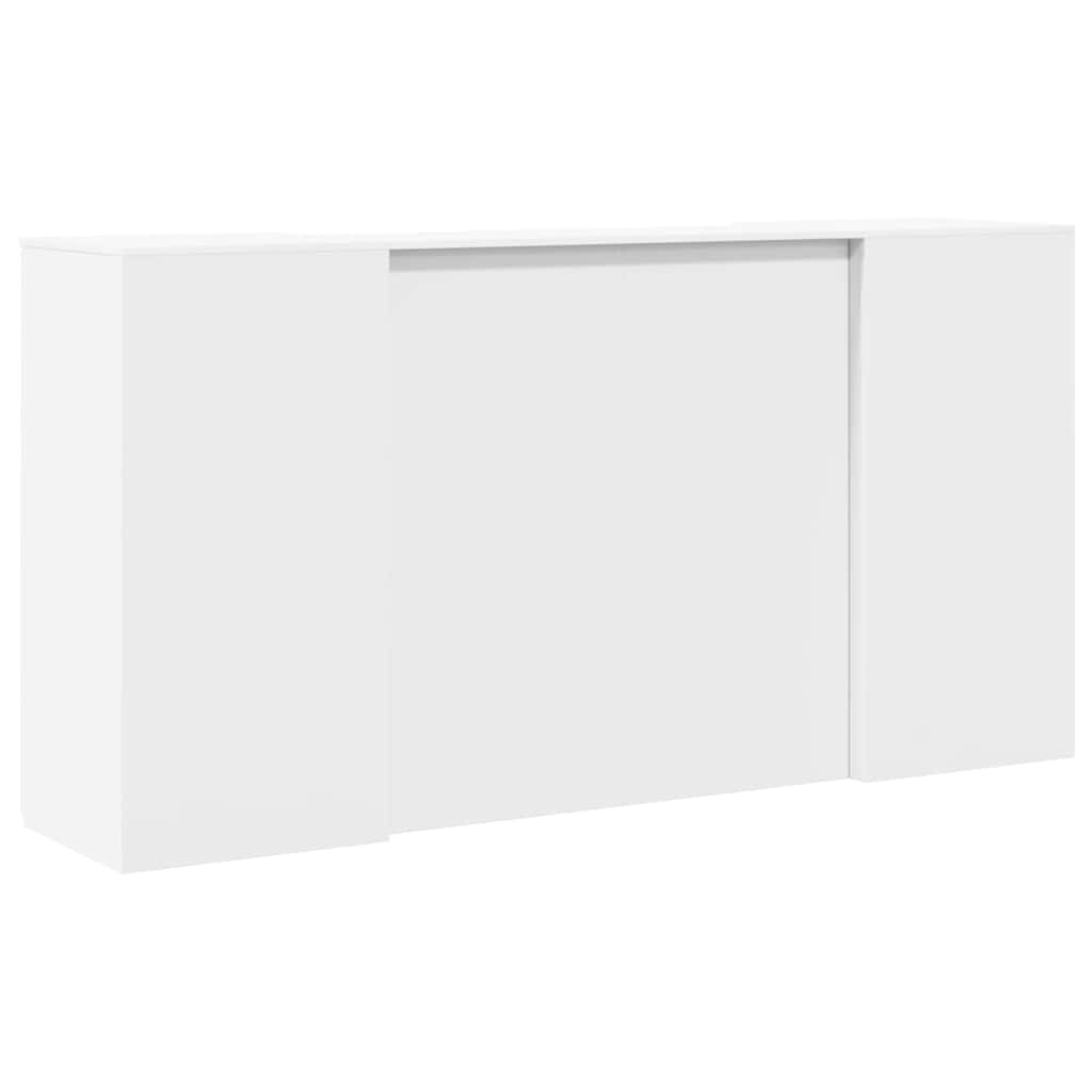 Banco Reception Bianco 200x50x103,5 cm in Legno Multistrato - homemem39