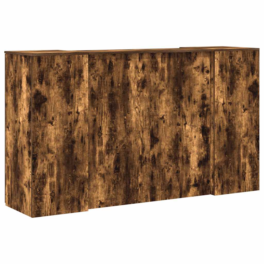 Banco Reception Rovere Fumo 180x50x103,5cm in Legno Multistrato | homemem39