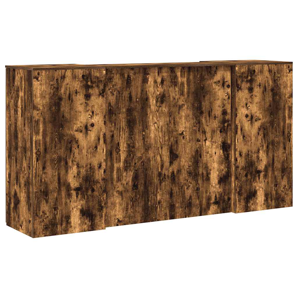 Banco Reception Rovere Fumo 200x50x103,5cm in Legno Multistrato