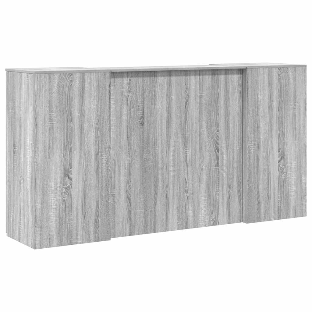 Banco Reception Grigio Sonoma 200x50x103,5 cm Legno Multistrato