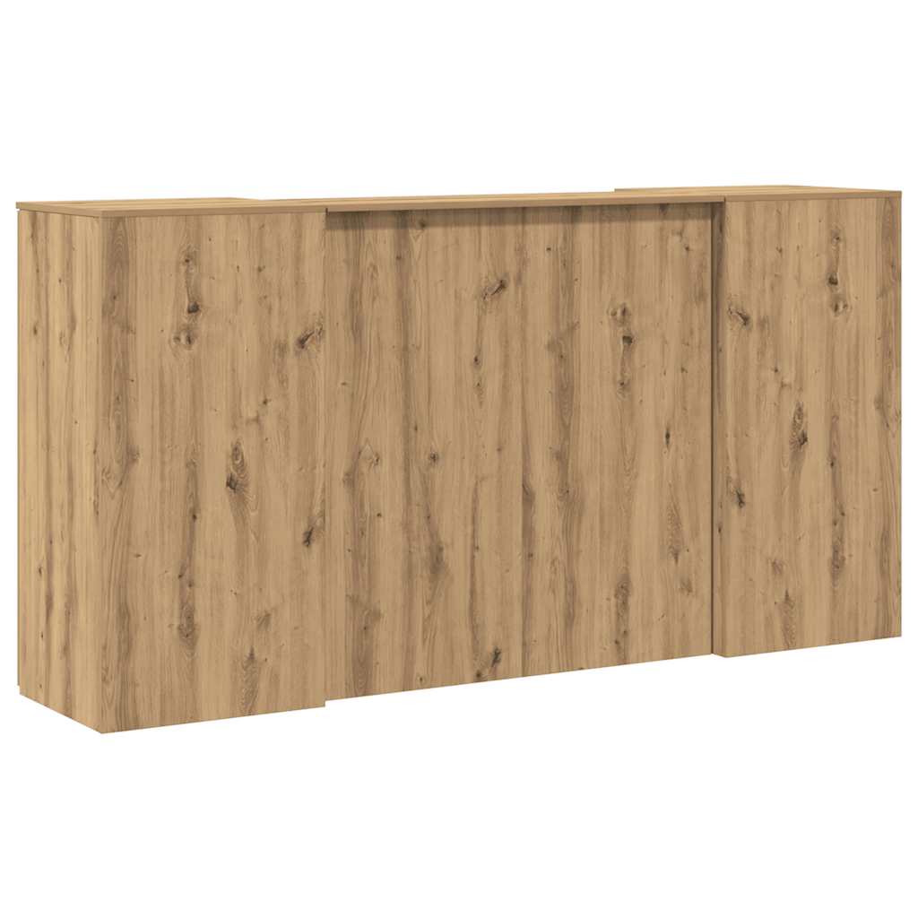 Banco Reception Rovere Artigianale 200x50x103,5cm in Truciolato - homemem39