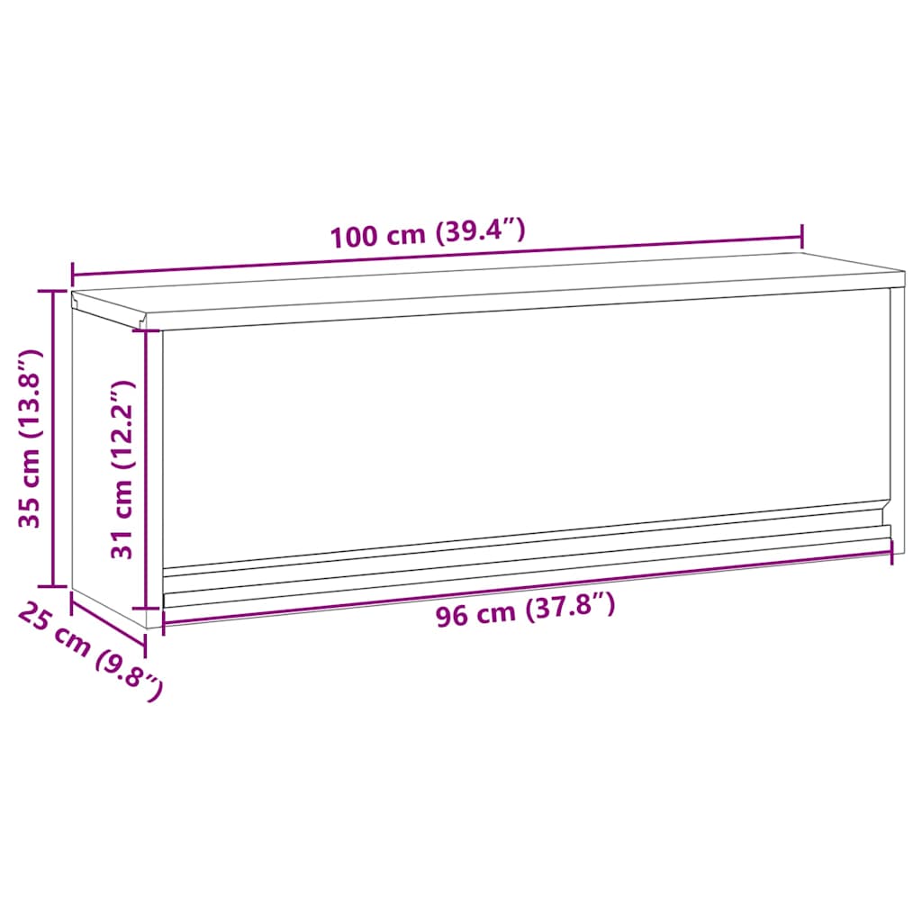 Mobile per attrezzi Rosso e Grigio 100 x 25 x 35 cm | homemem39
