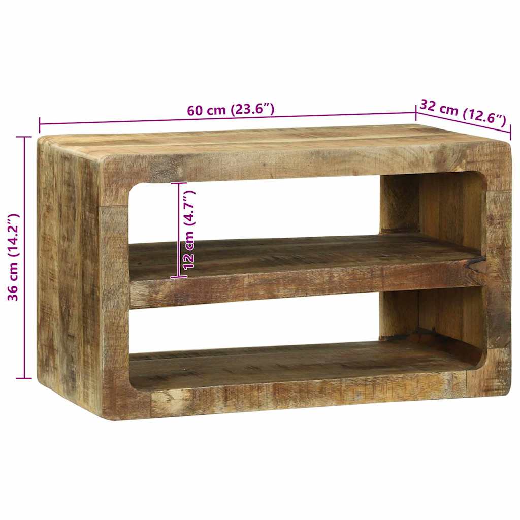Mobile TV Marrone 60 x 32 x 36 cm Legno massello di mango | homemem39