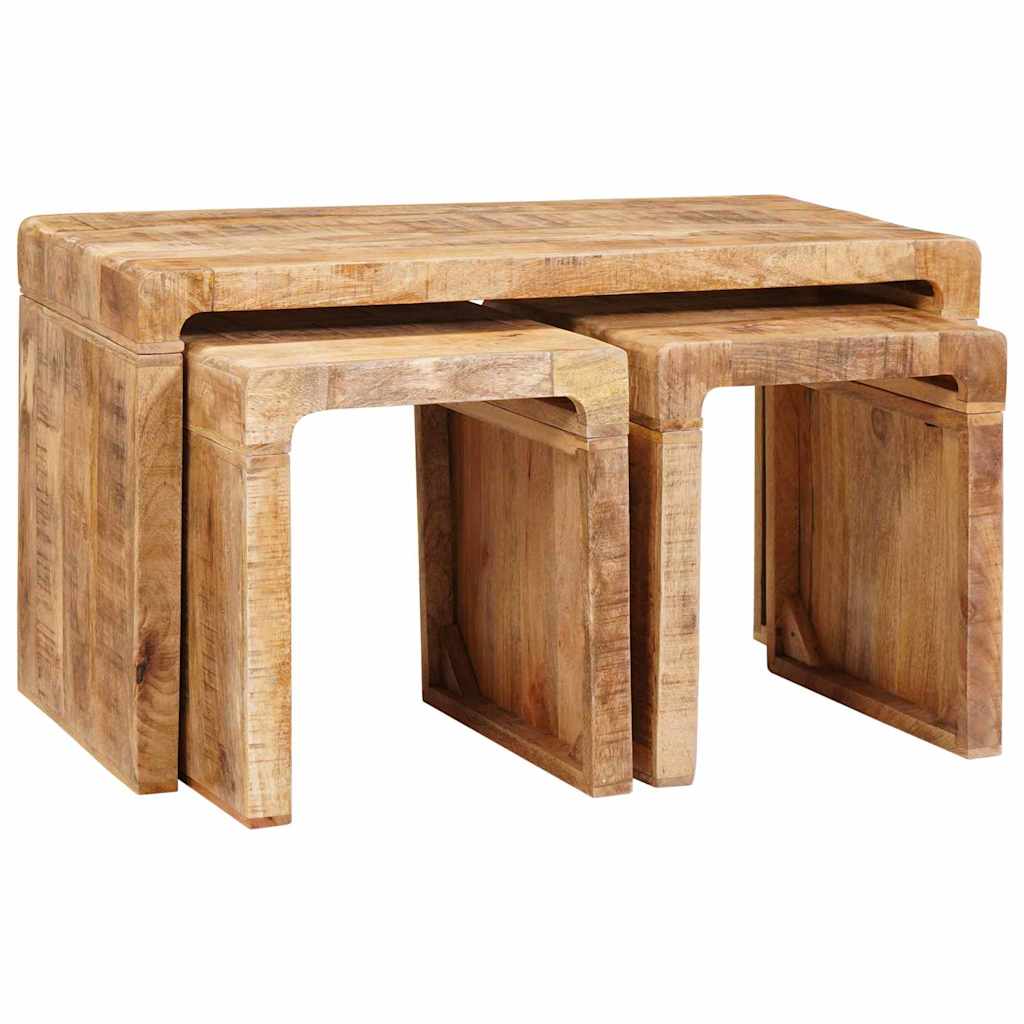 Tavolo Nesting 3 pz Marrone 82 x 40 x 46 cm