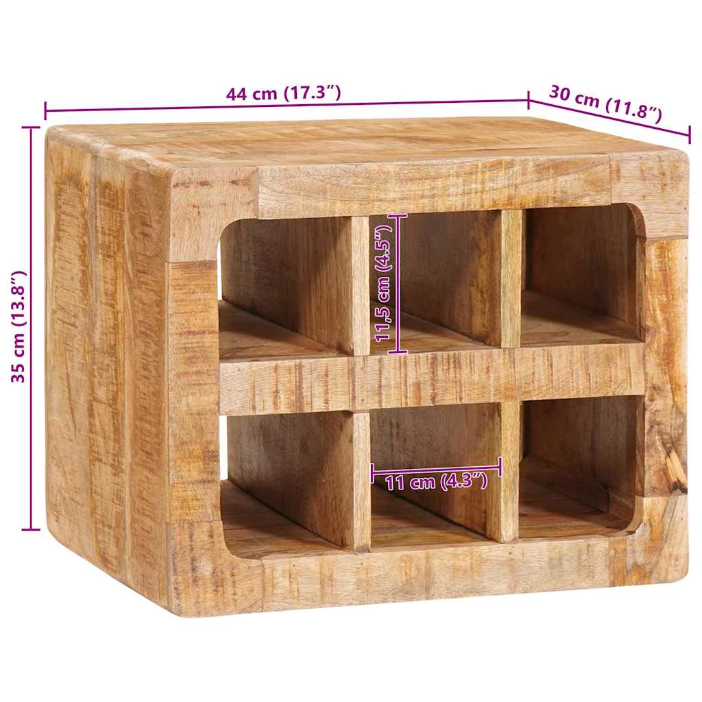 Portabottiglie Marrone 44 x 30 x 35 cm Legno di mango massello